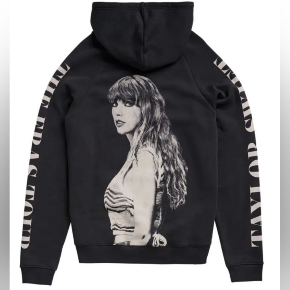 Taylor Swift the eras tour Charcoal black Hoodie Sweatshirt Large